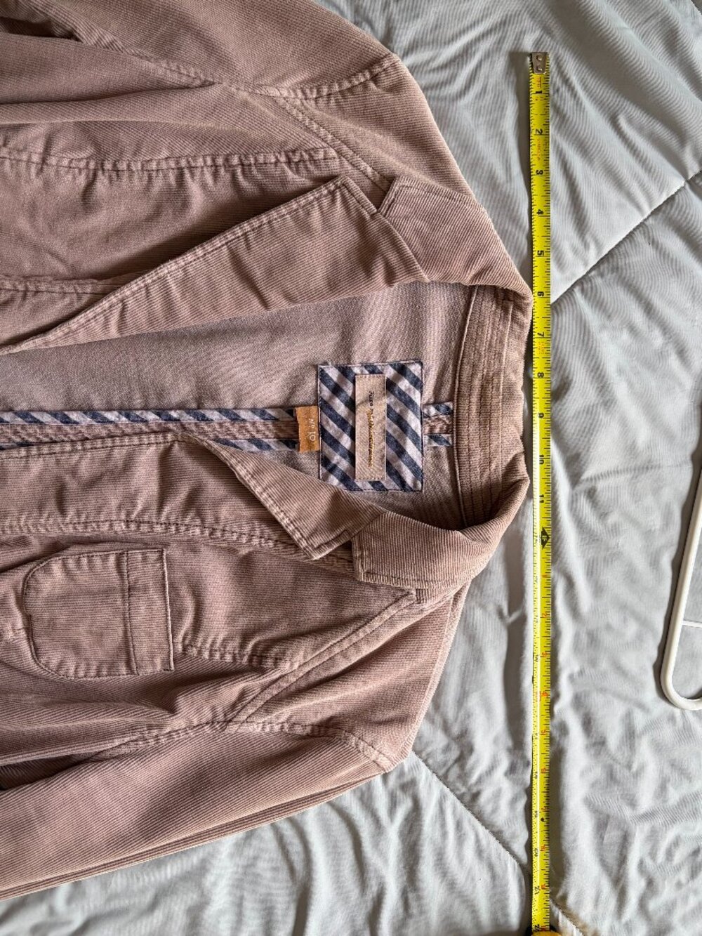 Pilcro Anthropology Size 10 Pale Pink Corduroy Peplum Jacket - Picture 6 of 6